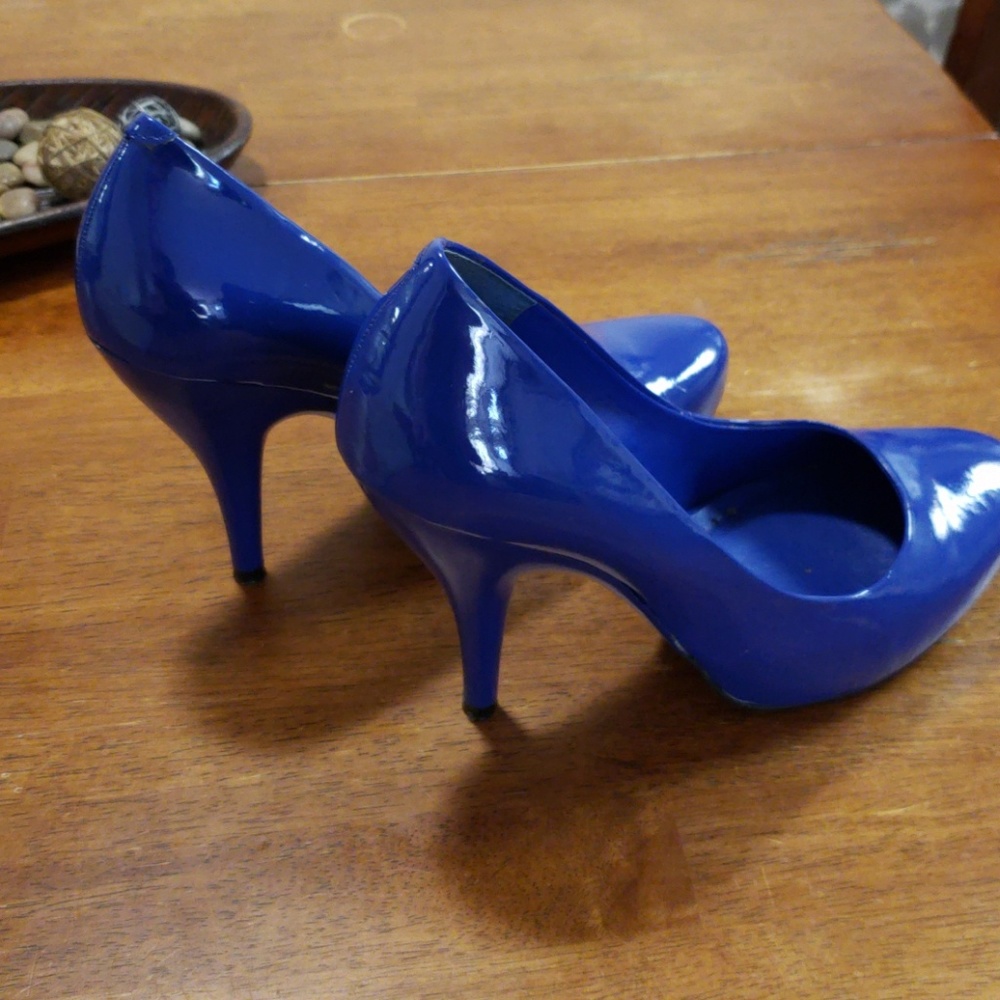 Electric blue heels